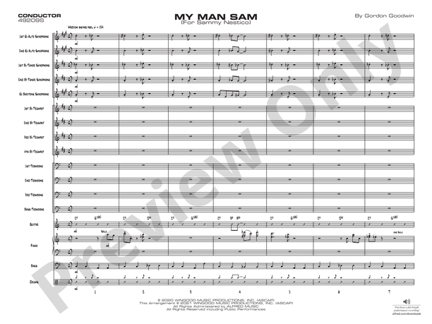 My Man Sam – Jazz Ensemble Conductor Score & Parts (Digital Download)