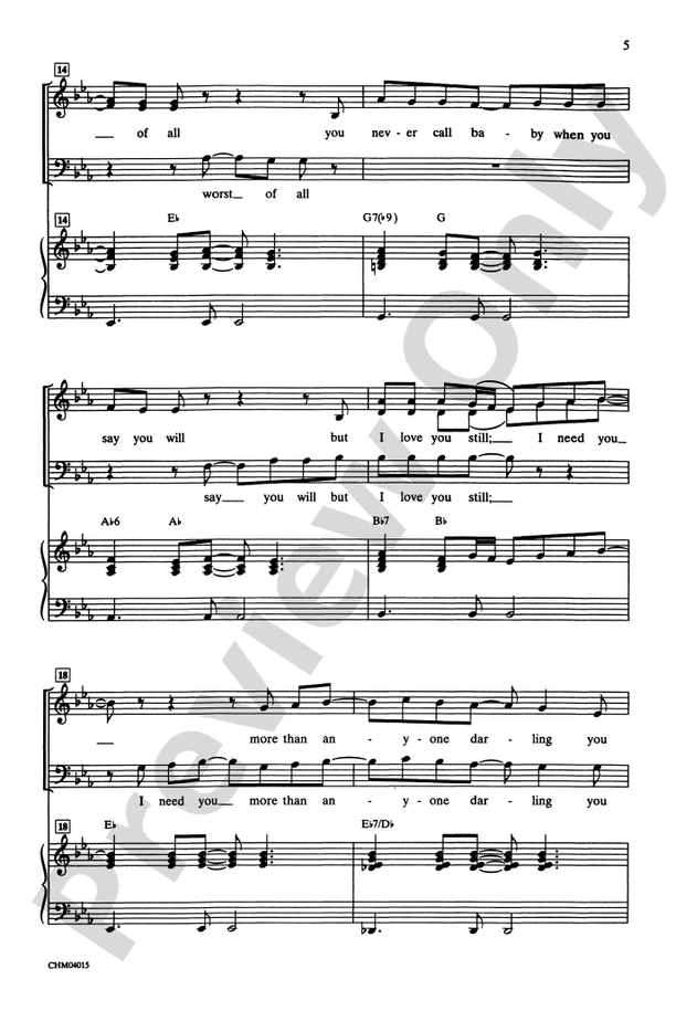 Build Me Up Buttercup – 3-Part Mixed Choral Octavo (Digital Download)