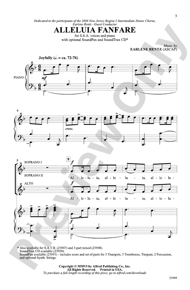 Alleluia Fanfare - SSA Choral Octavo (Digital Download)