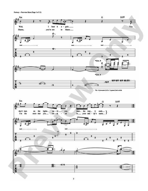 Peruvian Skies - Guitar TAB (Digital Download)