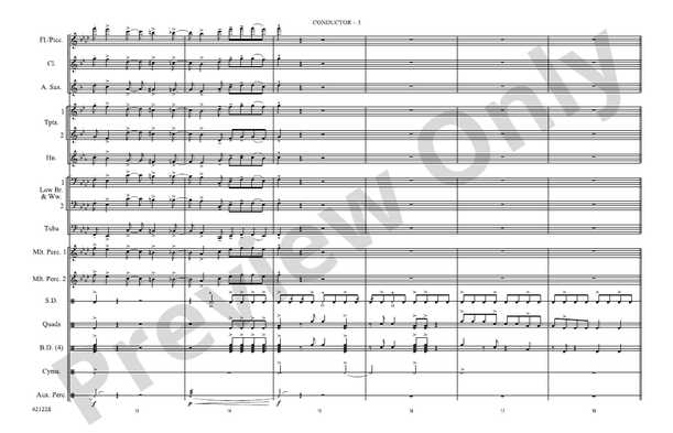 Give It One – Marching Band Conductor Score & Parts (Digital Download)