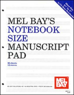 Notebook Size Manuscript Pad 12 Stave -