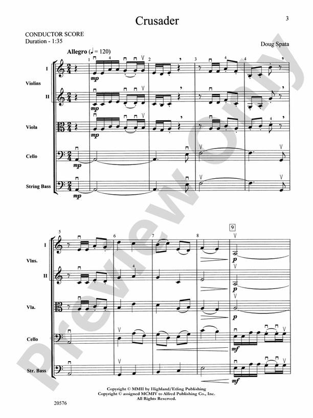 Crusader – String Orchestra Conductor Score & Parts (Digital Download)