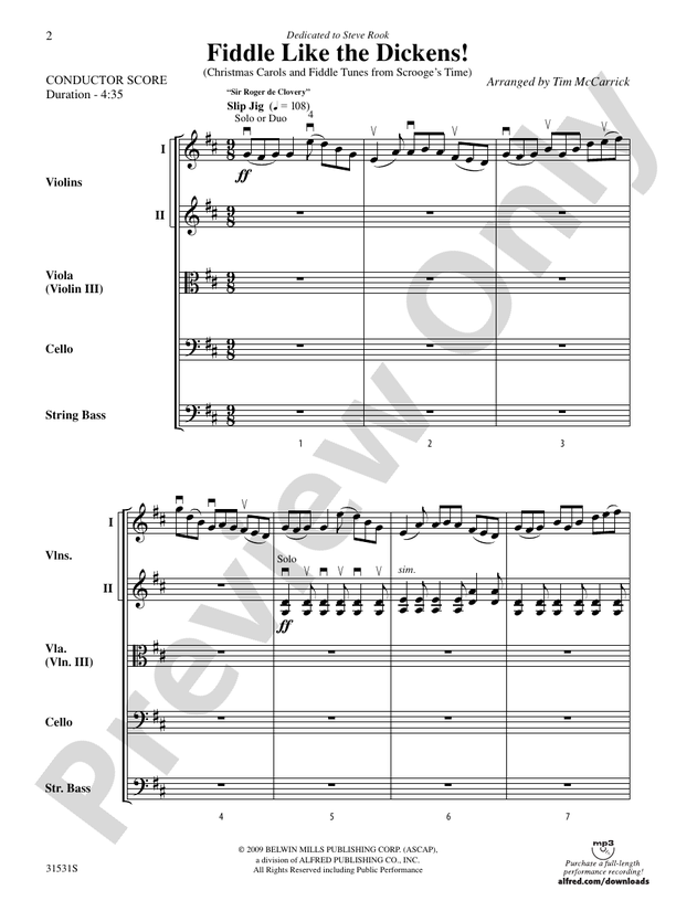 Fiddle Like the Dickens! – String Orchestra Conductor Score & Parts (Digital Download)