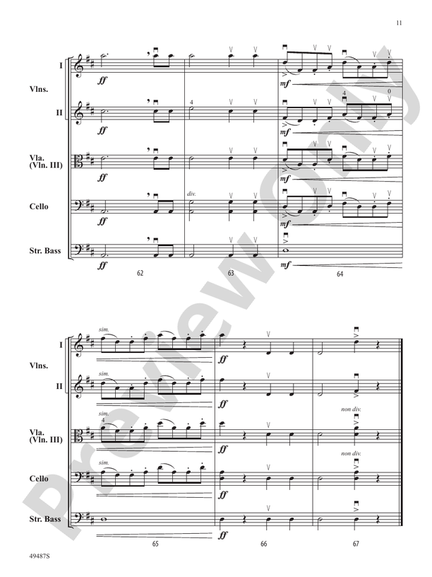 Bow Olympics - String Orchestra Conductor Score & Parts (Digital Download)