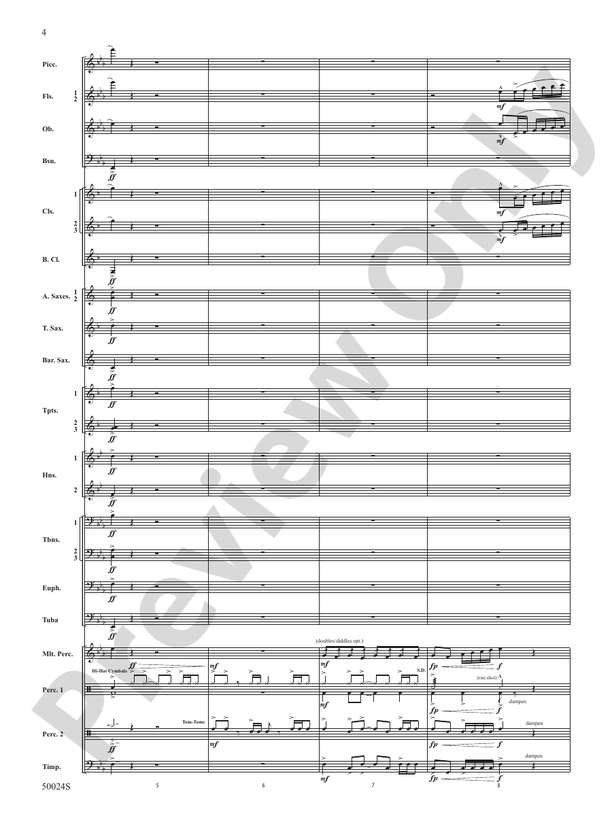 A Beacon of Light - Concert Band Conductor Score & Parts (Digital Download)