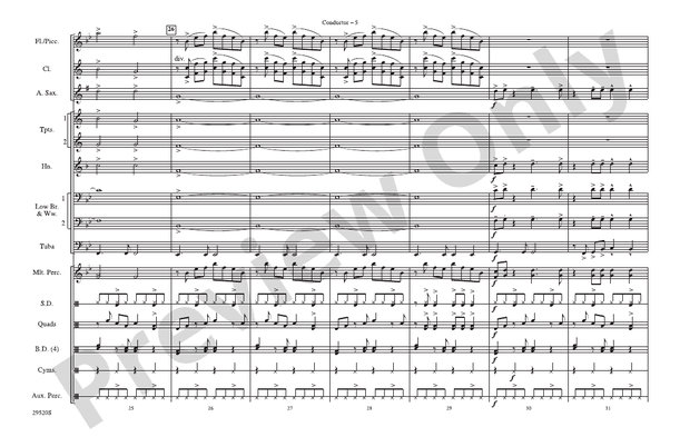 Danger Zone (Arr. Victor López) – Marching Band Conductor Score & Parts (Digital Download)