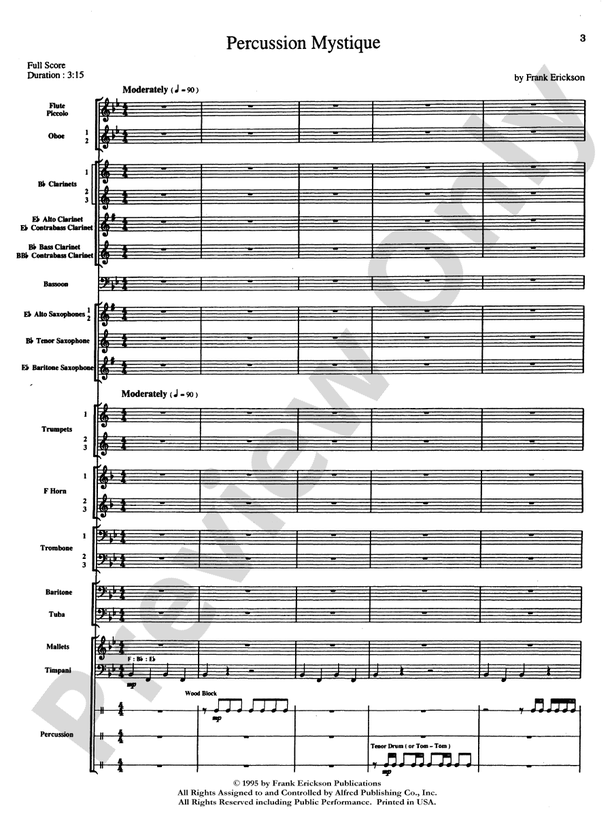 Percussion Mystique - Concert Band Conductor Score & Parts (Digital Download)