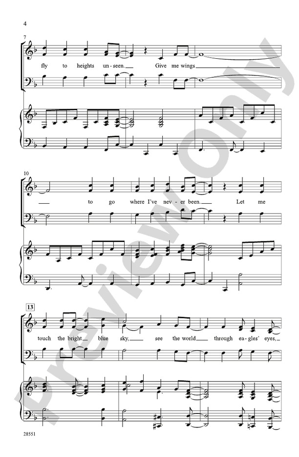 Give Me Wings – 3-Part Mixed Choral Octavo (Digital Download)