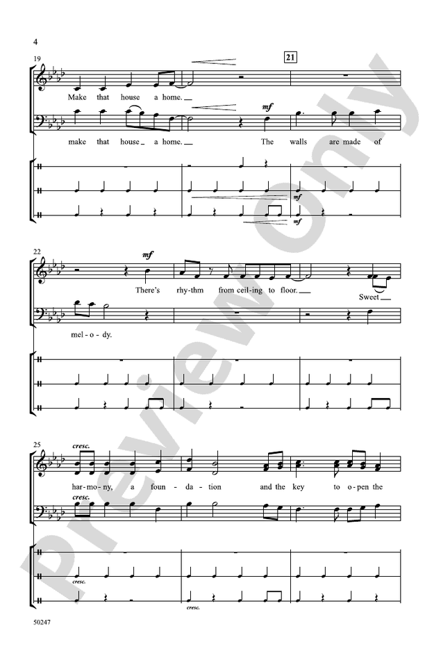 House of Music - 3-Part Mixed A Cappella Choral Octavo (Digital Download)