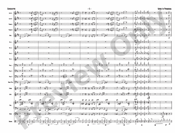 Work in Progress - Jazz Ensemble Conductor Score & Parts(Digital Download)