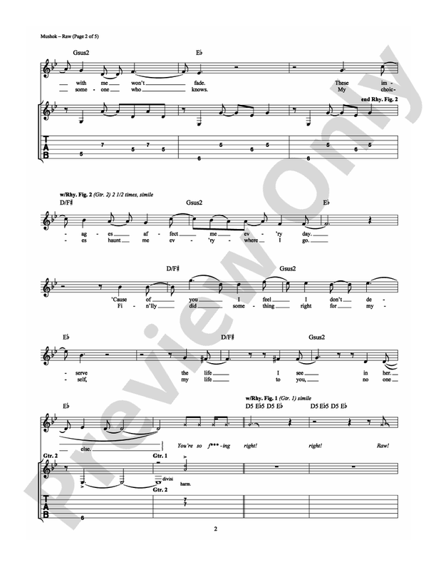 Raw - Guitar TAB (Digital Download)