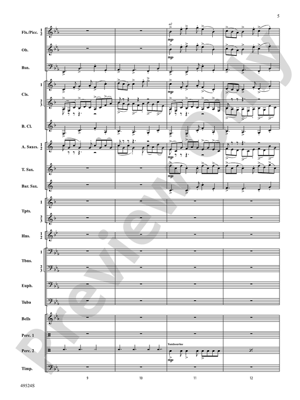 Otter Point Holiday - Concert Band Conductor Score & Parts (Digital Download)