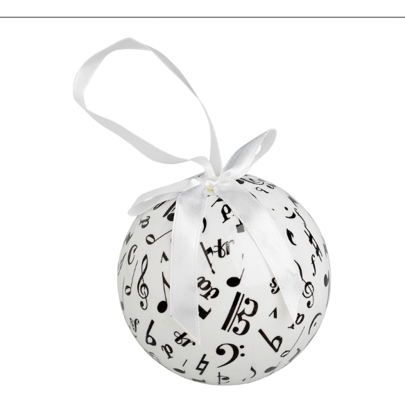 Christmas Decoration Ball with Music Symbols
