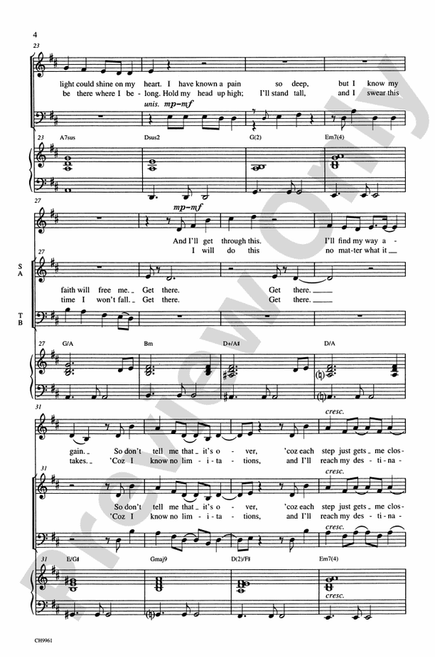 I Will Get There (from The Prince of Egypt) – SATB Choral Octavo (Digital Download)