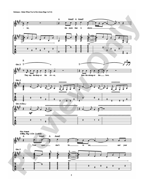 Better When You're Not Alone - Guitar TAB (Digital Download)