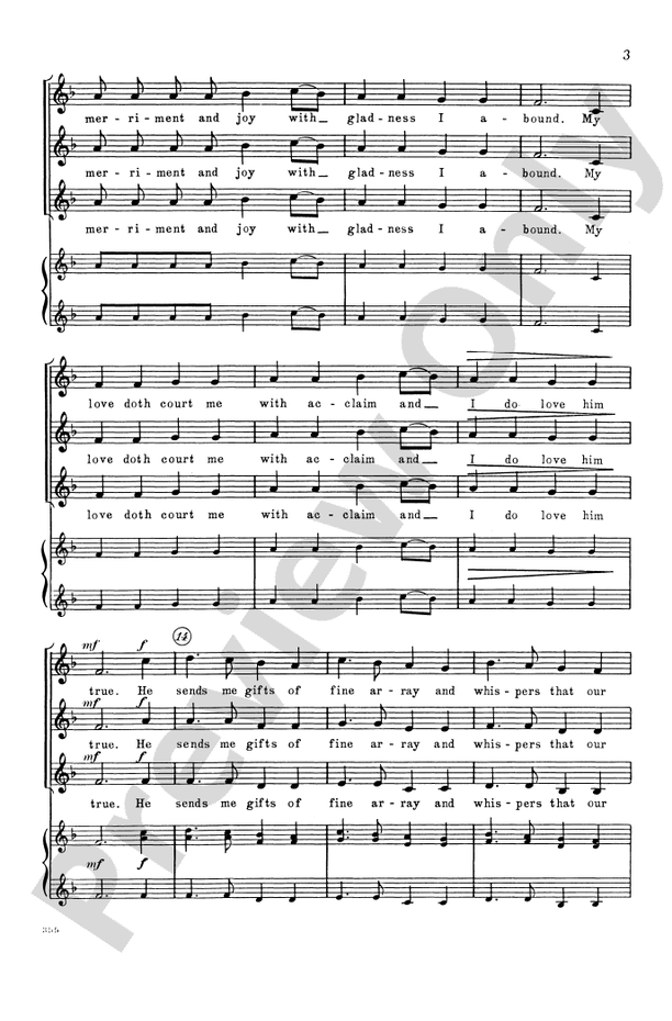 My Heart Is Full of Merriment and Joy – SSA, a cappella Choral Octavo (Digital Download)