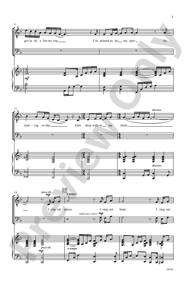 I Sing Out – TTBB Choral Octavo (Digital Download)
