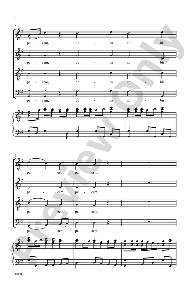 Dona Nobis Pacem - Arr. Patrick M Liebergen – SATB Choral Octavo (Digital Download)