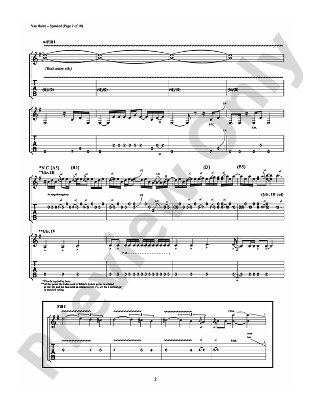 Spanked - Guitar TAB (Digital Download)