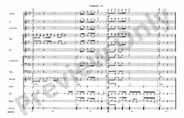 Fox Sports Themes – Marching Band Conductor Score & Parts (Digital Download)