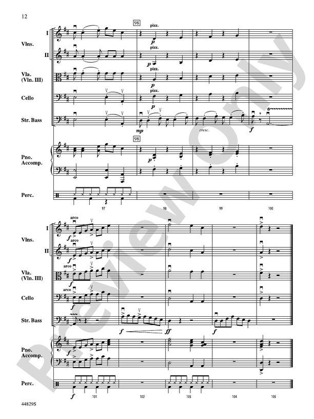 Uno, Dos, Bass! - String Orchestra Conductor Score & Parts (Digital Download)
