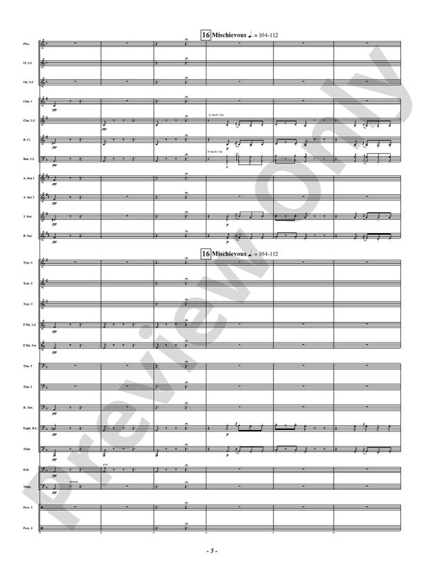 Funeral March of a Marionette - Concert Band Conductor Score & Parts (Digital Download)