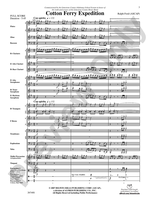 Cotton Ferry Expedition - Concert Band Conductor Score & Parts (Digital Download)