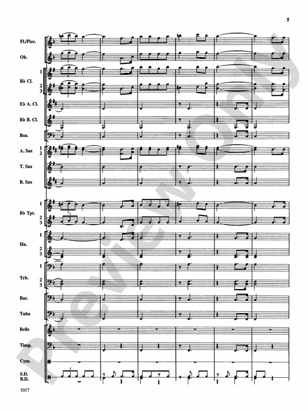 March with Fanfares - Concert Band Conductor Score & Parts (Digital Download)