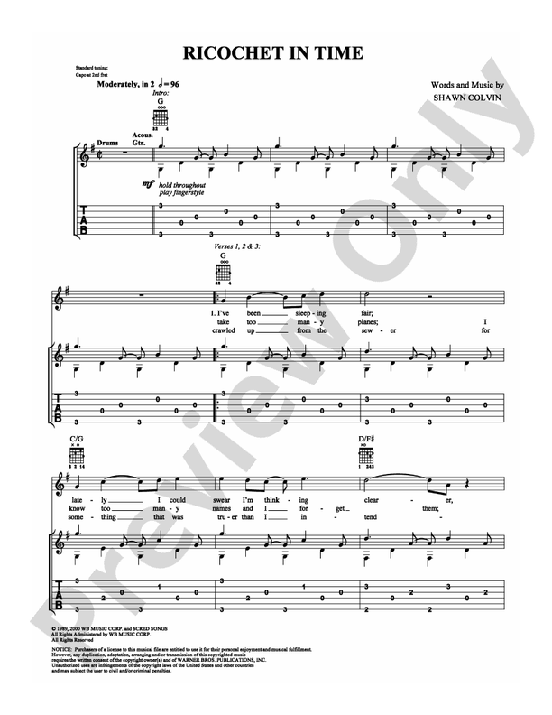 Ricochet in Time - Guitar TAB (Digital Download)