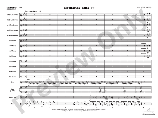 Chicks Dig It - Jazz Ensemble Conductor Score & Parts(Digital Download)