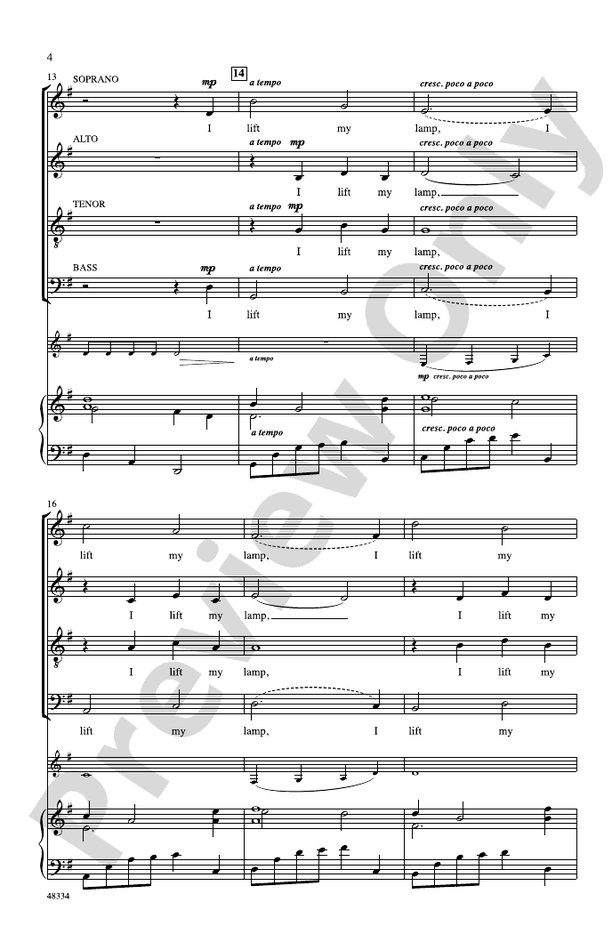 I Lift My Lamp – SATB Choral Octavo (Digital Download)