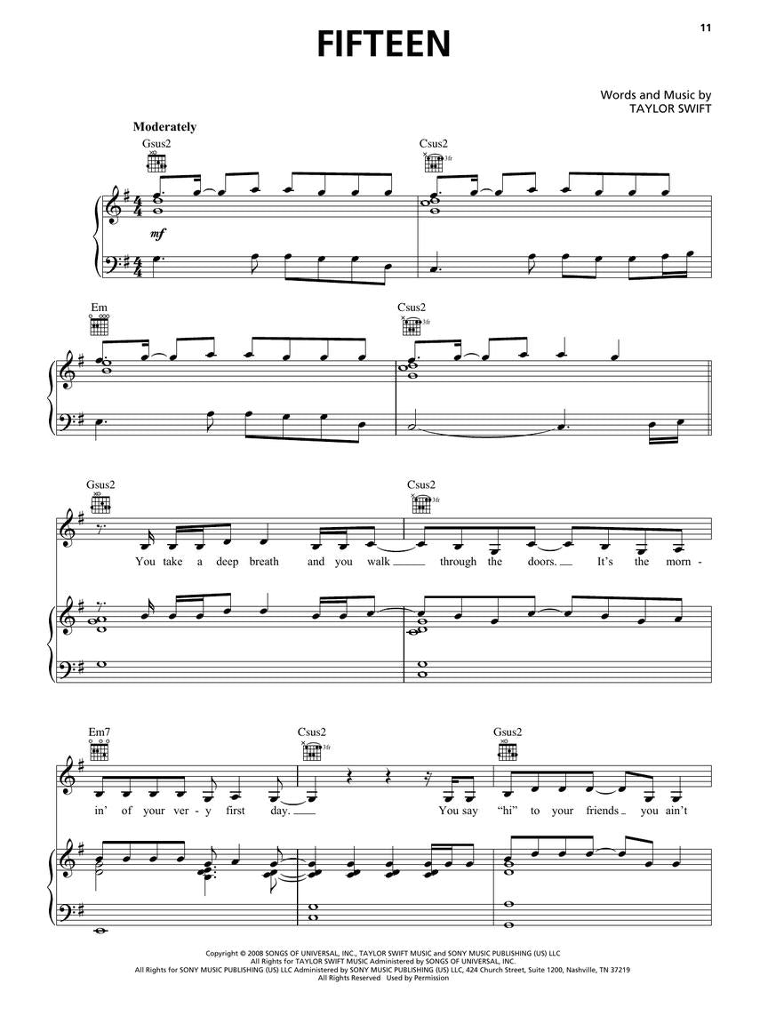 Taylor Swift - Fearless (Taylor's Version) - PVG Hal Leonard 368953