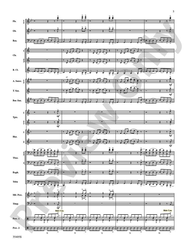 Prime Time Tuesday - Concert Band Conductor Score & Parts (Digital Download)