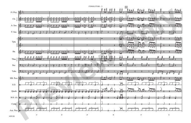 Uptown Funk – Marching Band Conductor Score & Parts (Digital Download)