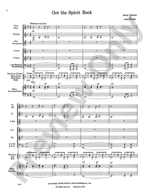 Got the Spirit Rock - Concert Band Conductor Score & Parts (Digital Download)
