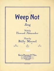 Weep Not - F Major Vocal/Piano (Digital Download)