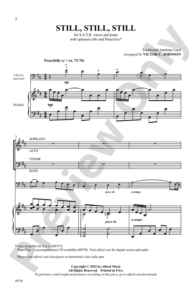 Still, Still, Still - SATB Choral Octavo (Digital Download)