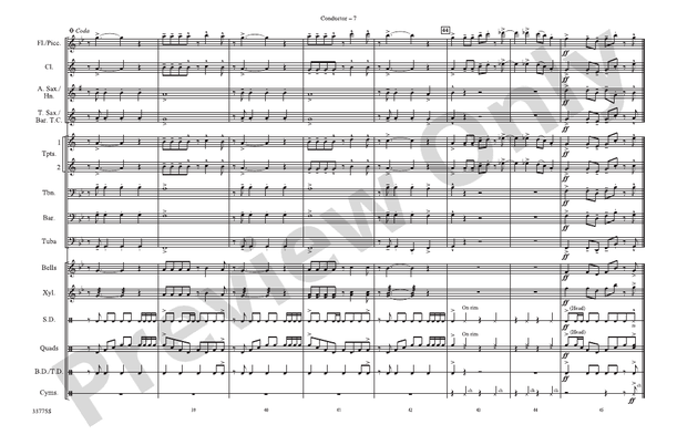 Livin' la Vida Loca – Marching Band Conductor Score & Parts (Digital Download)