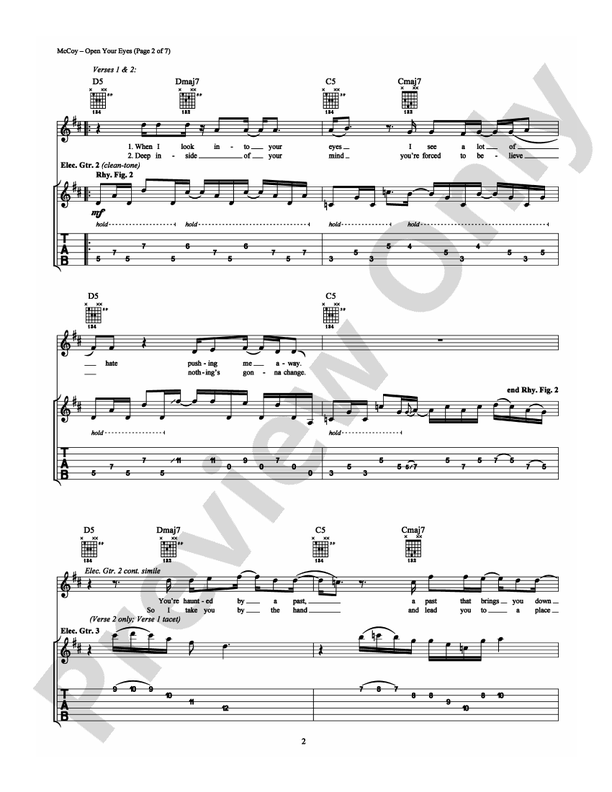 Open Your Eyes - 12 Stones - Guitar TAB (Digital Download)