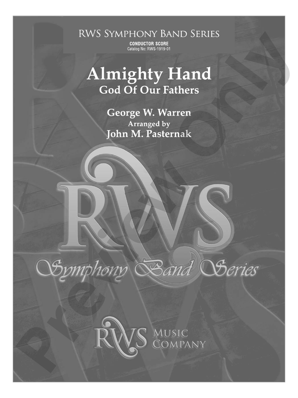 Almighty Hand - God of Our Fathers - Concert Band Conductor Score & Parts (Digital Download)