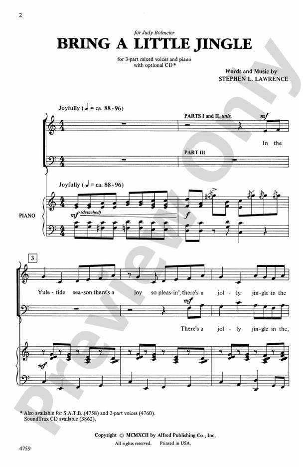 Bring a Little Jingle – 3-Part Mixed Choral Octavo (Digital Download)