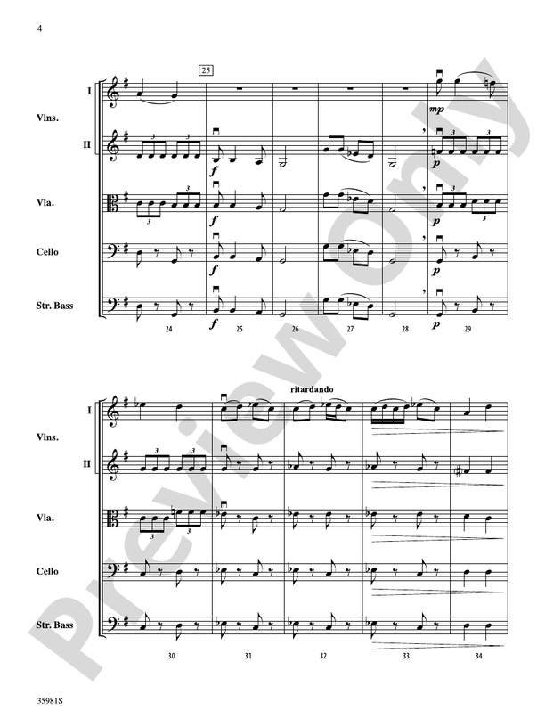 Finale from "Sonatina, Op. 100" – String Orchestra Conductor Score & Parts (Digital Download)