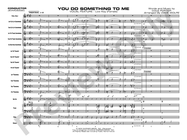 You Do Something to Me - Jazz Ensemble Conductor Score & Parts(Digital Download)