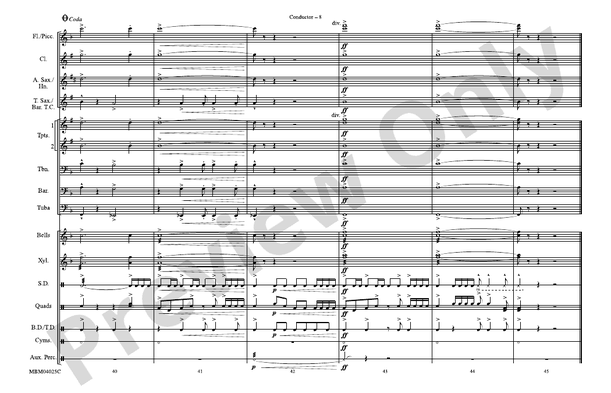Spitfire – Marching Band Conductor Score & Parts (Digital Download)