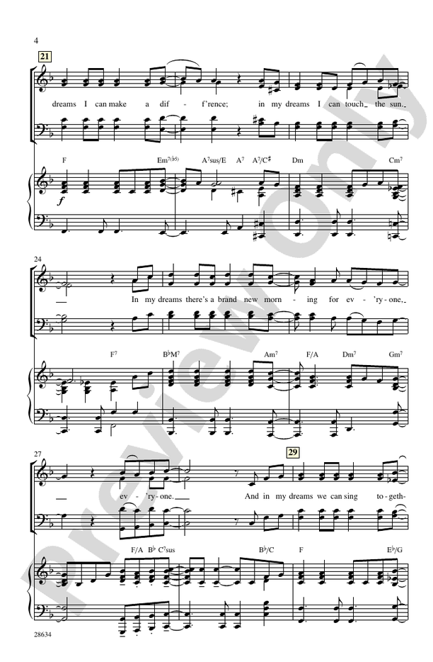 In My Dreams – SATB Choral Octavo (Digital Download)