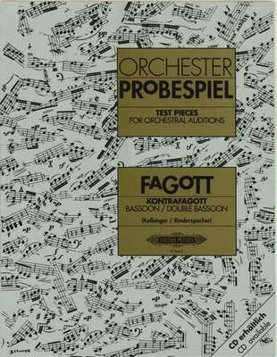 TEST PIECES ORCH AUDITIONS BN - BASSOON (KOLBINGER/RINDERSP) - PETERS