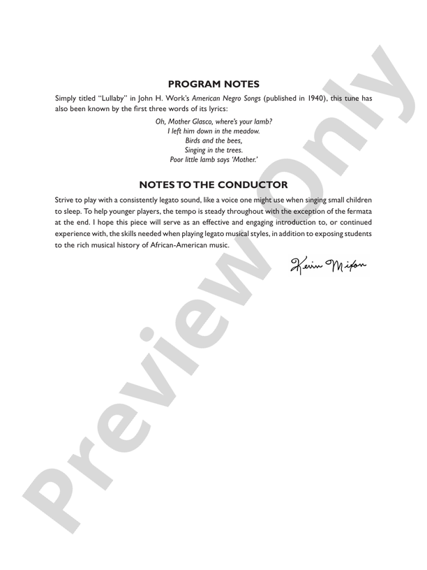 An African-American Air – String Orchestra Conductor Score & Parts (Digital Download)