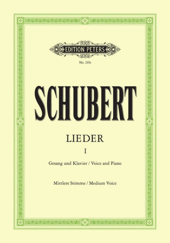 92 Songs Bk 1 - Medium Voice - Franz Schubert - Classical Vocal Medium Voice Edition Peters Vocal Score