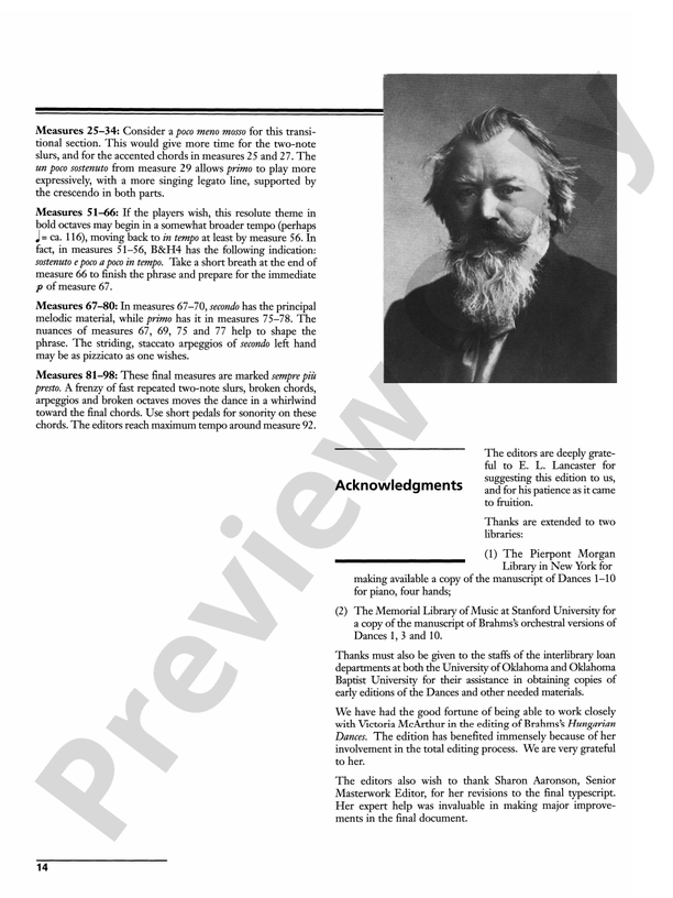 Brahms - Hungarian Dances, Volume 1 - 1 Piano, 4 Hands (Digital Download)